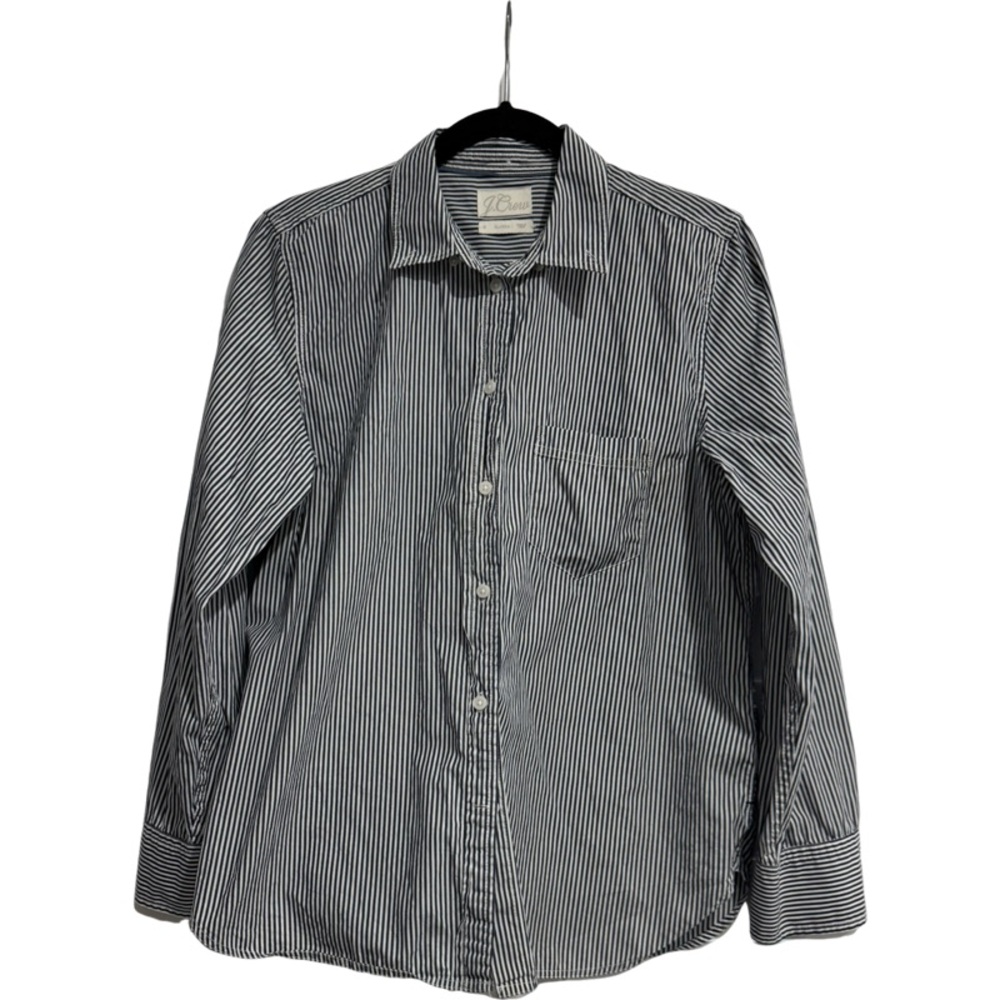 J. Crew Black and White Button Down Shirt Classic Style